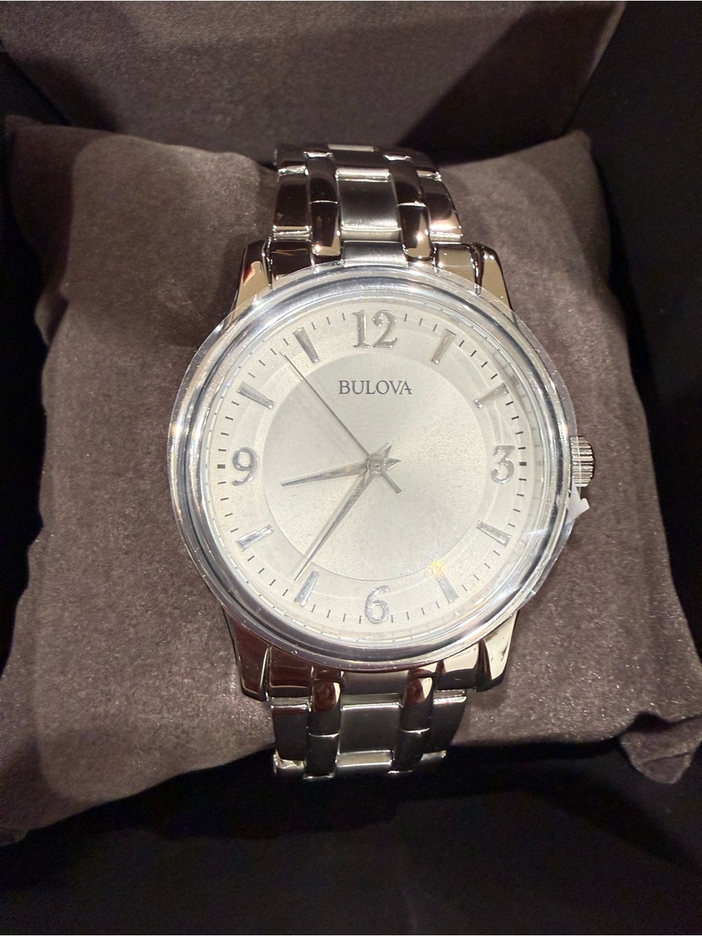 Bulova Gray Box with Gold Logo
